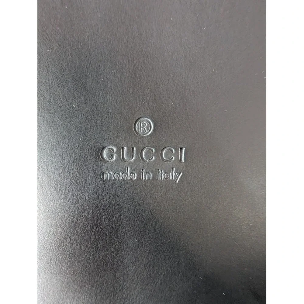 Gucci Vintage‎ Black Leather Bamboo Handle Satchel Crossbody Bag 000-0836 001364